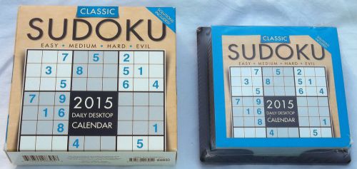 FACTORY SEALED---CLASSIC SUDOKU 2015 DAILY DESKTOP GAME/CALENDAR!!!