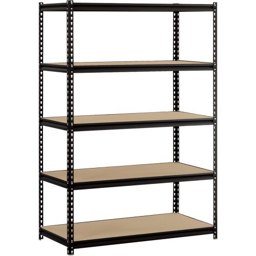 Hirsh Industries Steel 5-Shelf Unit, 48 by 18 by 72-Inch, Black