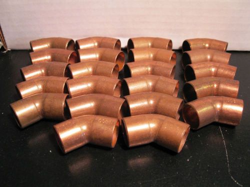 Contractor Bulk Lot 1/2&#034; x 1/2&#034; Copper 45 Deg Elbow 22 pieces Free Shipping!