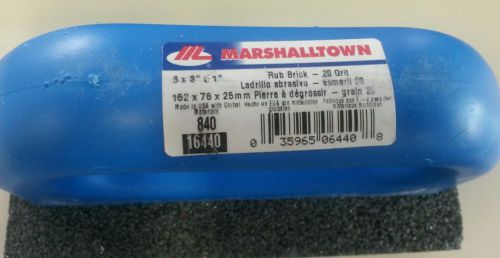 MARSHALLTOWN RUB BRICK 840 20GRIT NEW