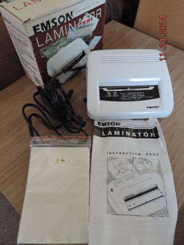 Emson Laminating Machine 2291 4&#034; X 6&#034; Photos-instructions,24 laminate pages,box