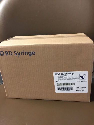 BD 10ml Syringes. BRAND NEW/SEALED/STERILE. Qty:  100/cs