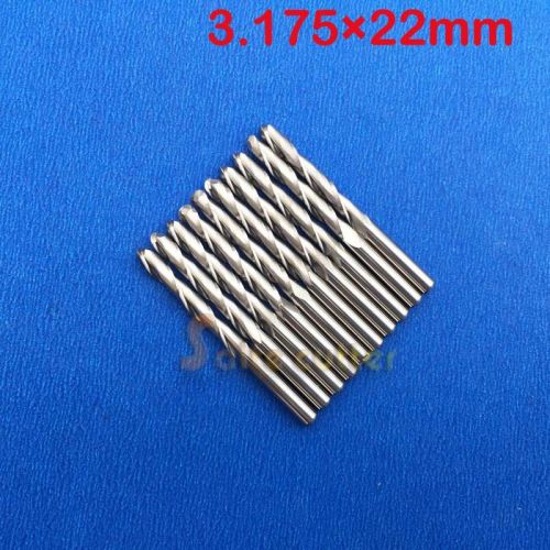 10pcs Ball Nose Carbide Endmill 2/ two Double flutes CNC Router Bits 1/8&#034;  22mm