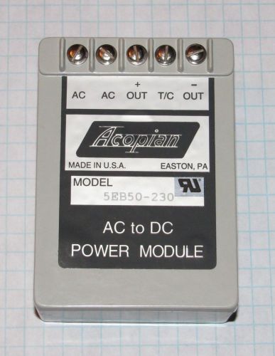 (1) Acopian 5EB50-230 5v@500mA 230vac input New Surplus Stock