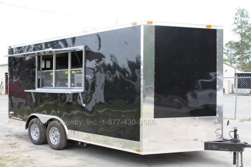 NEW 8.5 X 16 8.5X16 Enclosed Concession Food Vending BBQ Trailer W/ Equipment