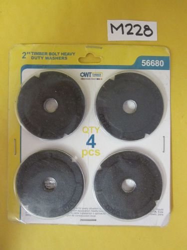 Ornamental Wood Ties 2&#034; Black Galvanized Steel Heavy Duty Washers 4-Pack