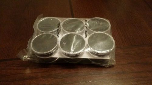 12 NEW BLACK JARS CONTAINERS GEMS STONES ROCKS COINS JEWELRY MAKING DISPLAY