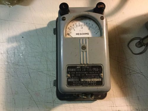 Holtzer-Cabot ZM-13A/PSM-1 0-100 Megohms Portable Megger Meg Tester US Military