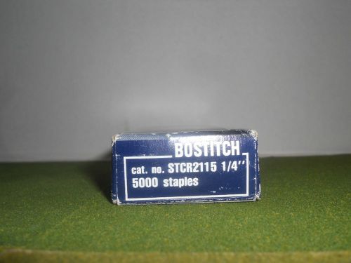 Bostitch stcr2115 1/4 inch staples  (partial box approx. 4800 staples) for sale