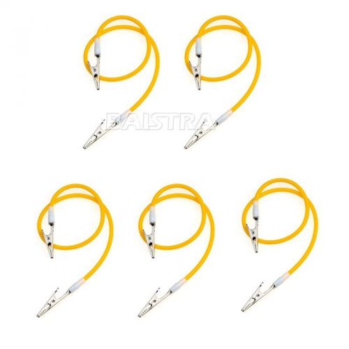 5X Dental Bib Clips Tatoo Napkin Silicone Patient Holder Yellow Instrument Goods