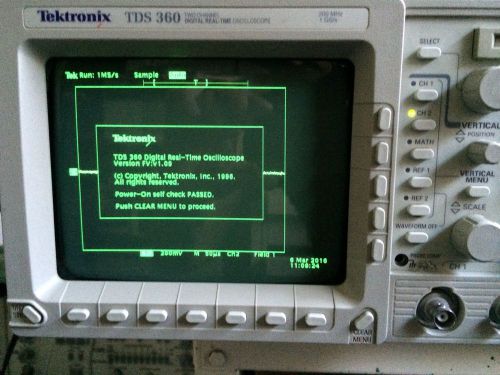 Working TEKTRONIX TDS360 200MHz 1GSa/sec OSCILLOSCOPE; Freshly calibrated @BIN