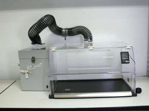 Flow Science FS2015BKGVA 3&#039; VBSE Bench Top Acrylic Fume Hood w/ FS4000SS Blower