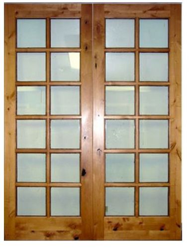 Knotty Alder 12 Lite 8ft French Entry Door 72&#034;x96&#034;