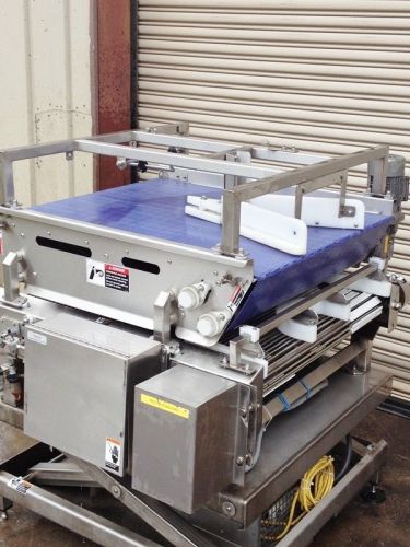 36&#034; x 44&#034; Long SS Sorting Conveyor with Diverting Conveyor &amp; SS Lift Table