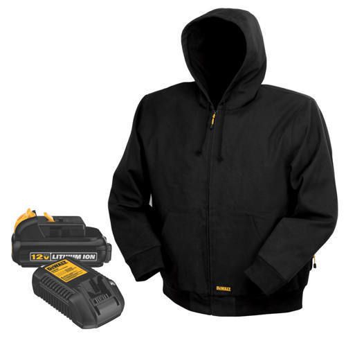 Dewalt DCHJ061B 20/12-Volt MAX Black Hooded Heated Jacket Med-3XL *Free US Ship*