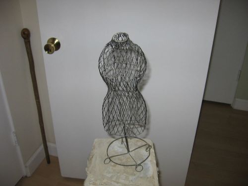 AUTHENTIC VINTAGE 1930&#039;S MINIATURE WIRE DRESS FORM, EXCELLENT