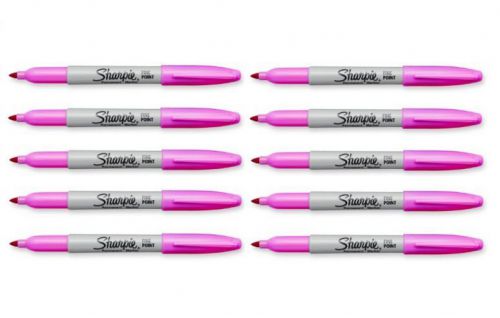 10 PINK SHARPIE FINE POINT PERMANENT PEN MARKER FOR ART CRAFT HOME OFFICE SCHOOL