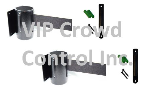 WALL MOUNT STANCHIONS, 2 PCS PACKAGE AISLEWAY 156&#034; BLACK BELT, VIP CROWD CONTROL