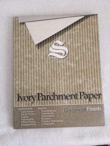 SOUTHWORTH PARCHMENT PAPER 8-1/2&#034;X11&#034; Laser Inkjet Copier 80 SHTS IVORY 24#