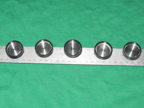 &lt; Lot of 5 Black TV AV round knobs knob