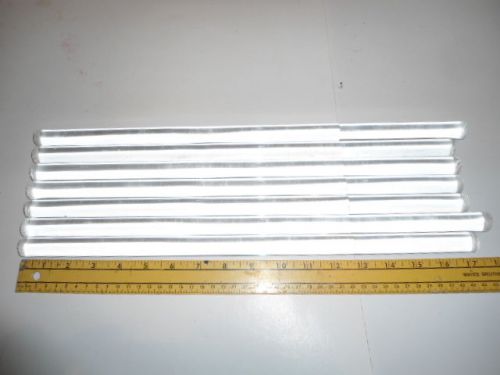 SEVEN PLEXI GLASS ROD 17&#034; X 3/4 INCH