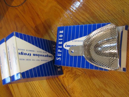 3-Dental Impression Trays,Large Upper Perforated,Made by Superior Dental,USA