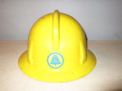 VINTAGE 1960S BELL TELEPHONE SYSTEM WORKMAN PLASTIC SAFETY HARD HAT MSA helmet