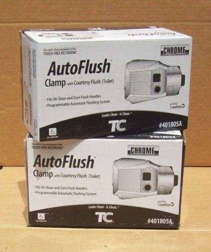 2 @ Rubbermaid TC 401805A Toilet Auto Flush Polished Chrome Clamp, FG401805A