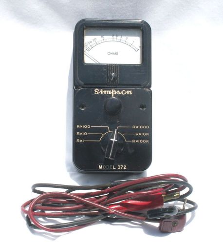 Vintage Simpson Model 372 Series Ohms Meter ~ Rare Find