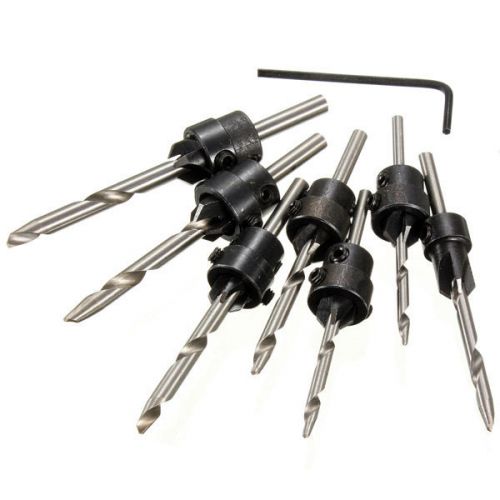 7pcs Carpentry Countersink Drill Bit Set 5-12# Woodworking Tools