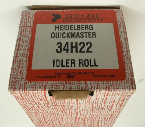 SYN-TAC PRECISION ROLLS 34H22 19 1/2&#034; IDLER ROLL -- HEIDELBERG QUICKMASTER QM46