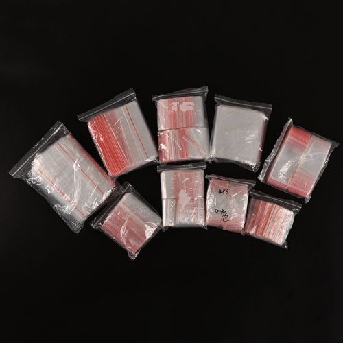 100/400/500Pcs Jewelry Ziplock Zipped Lock Reclosable Plastic Poly Clear Bags TL