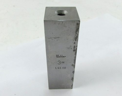 Starrett Webber 3&#034; Rectangle Gage Block - Steel - USED