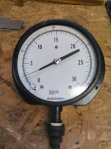 Vintage Ashcroft  / Steel Industrial Pressure Gauge Steampunk Decor Collect