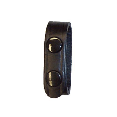 Stallion bka-1 black leather nickel snap hardware 3/4&#034; wide duty belt keeper for sale