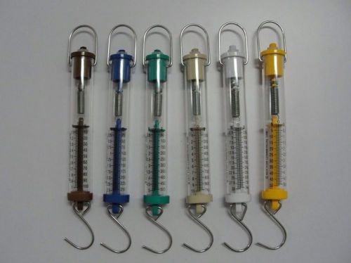 Spring Scale Balance Tubular 2.5N 5N 10N 20N 30N 50N Newton Dynamometer-Set Of 6