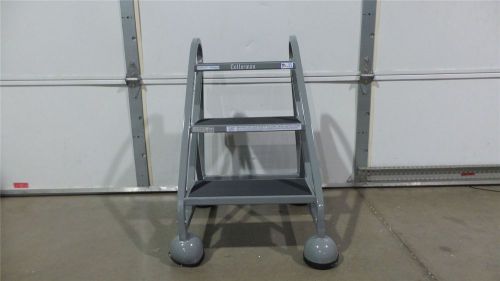 Cotterman ST-300 A2 C1 P5 450 Lb Load Cap 3 Step Welded Steel Rolling Ladder