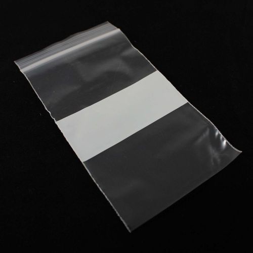 1000 SMALL RECLOSEABLE 2&#034;x 3&#034; 2mil POLY/PLASTIC ZIPLOCK BAGS WHITE WRITING BLOCK