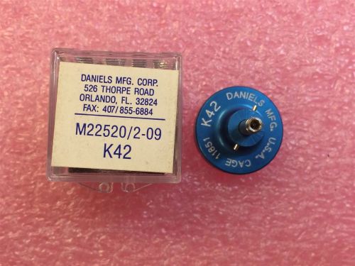 M22520/2-09 K42 DANIELS Crimpers CRIMP DIE F/ 22D PIN 1 PIECE