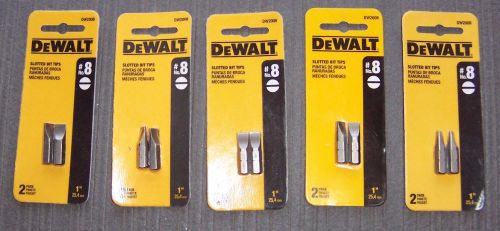 5 ea. 2 packs (10 bits) - DeWalt DW2008 # 8 Slotted Insert Bits