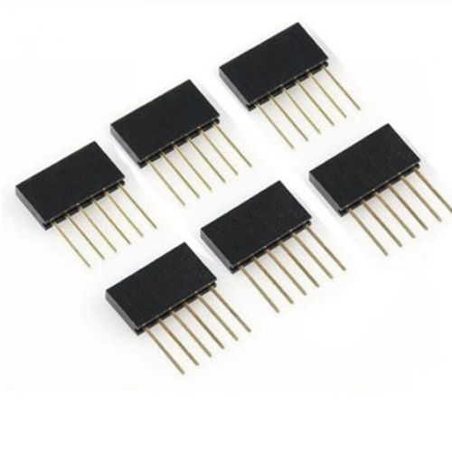 10x 6 pin 2.54mm female stackable header connector socket for arduino shield ews for sale