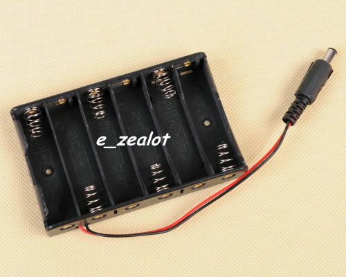 New 6xaa 6xaa 6*aa 9v battery holder box case wire 5.5*2.1mm plug for sale