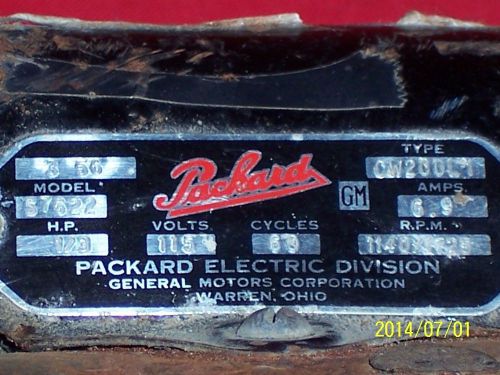 PACKARD Electric Division 1/3hp 115v 60hz 1140/1750rpm AC Motor General Motors