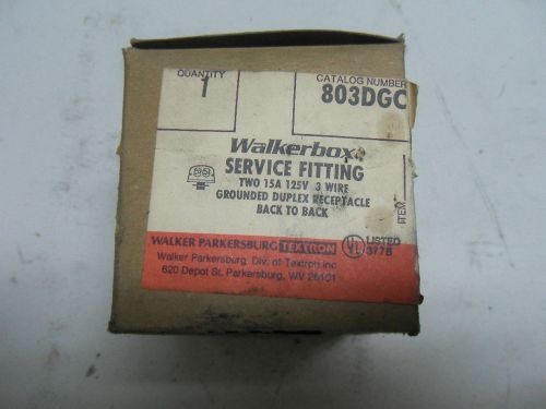 (L26-4) 1 NEW WALKER PARKERBURG 803DGC SERVICE FITTINGS