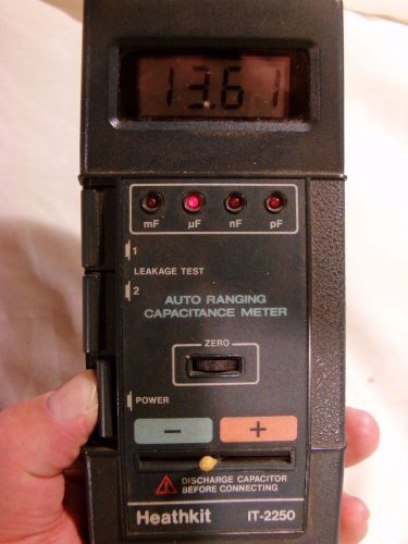 Auto Ranging Capacitance meter HEATHKIT  IT-2250 with original manual free ship!