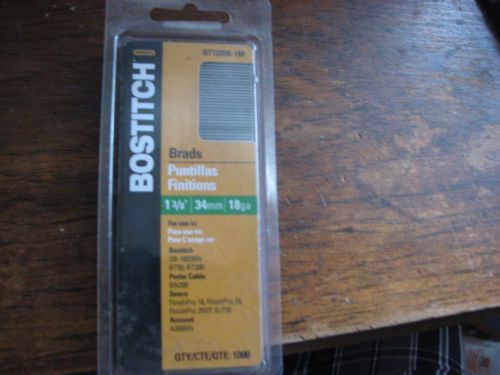 Bostitch BT1335B-1M 1000 Pk 1-3/8&#034; 18-Gauge Brads New