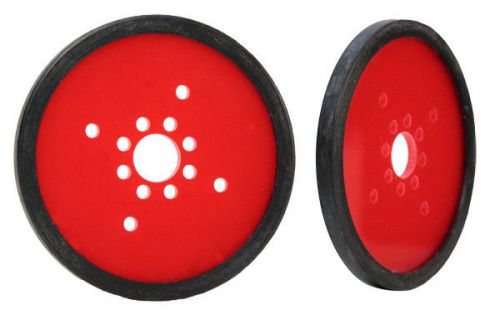 Pair of 3&#034; diameter precision disk wheels - red (595729) for sale