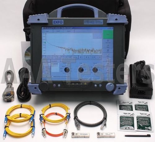 Exfo ftb-400 ftb-7323b sm fiber optic otdr w/ ftb-psb &amp; ftb-8510 ftb 400 7300b for sale