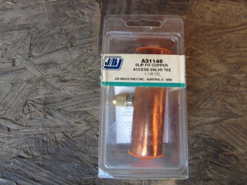 SLIP FIT COPPER ACCES VALVE TEE A31148  1 1/8 OD SOLDER