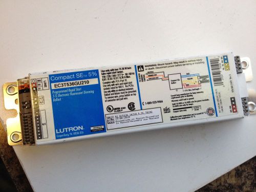 NEW LUTRON EC3T536GU210 Fluorescent Dimming Ballast Two 36 watt twin tube CFL